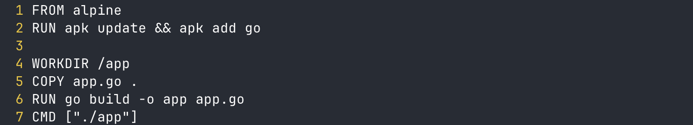 单阶段构建Dockerfile