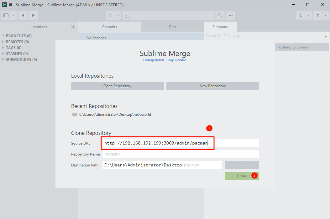 将项目克隆到本地